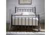 4ft6 Double Libby Black chrome nickel, crystal ball finish traditional metal bed frame bedstead 8